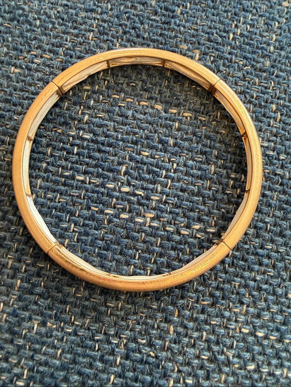 Plunder Gold Tone Hinged Bangle Bracelet